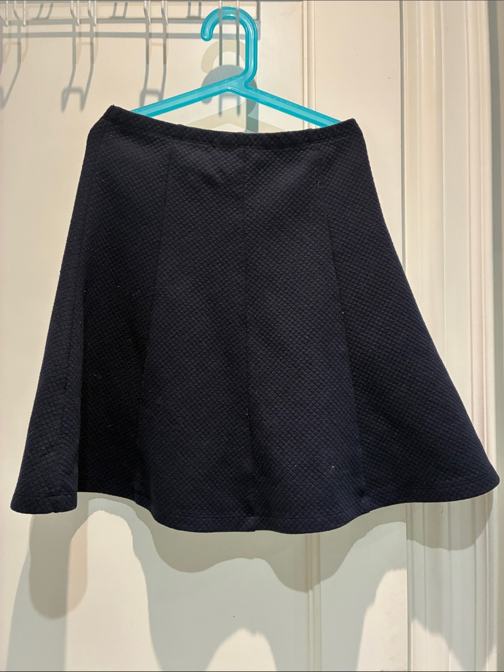 Essentials by Milano Black Textured Circle Skirt - Flared Skater Style